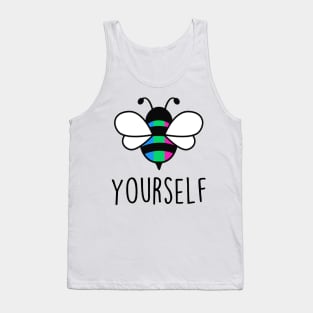 Cute Bee YourSelf Polysexual Bee Gay Pride LGBT Rainbow Gift Tank Top